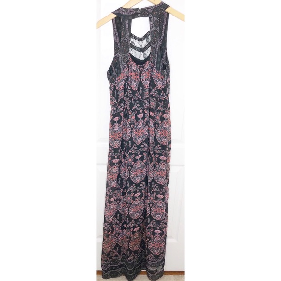 Free People Boho Moroccan Print Maxi Dress Size 0 - Picture 4 of 8